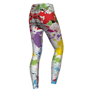 Leggings pour femmes à imprimé coloré, taille haute, extensibles, pour yoga et fitness, design personnalisé - Product Image 5