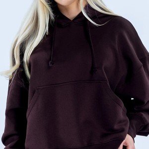 Nueva Llegada, Sudadera con Capucha para Mujer, Venta al Por Mayor, Personalizable, Corte Cuadrado, Hombros Caídos, Puños y Dobladillo Acanalados, Cómoda, Informal, para Invierno - Product Image 6