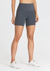 Shorts de Yoga de Cintura Alta para Mujer con Bolsillos Laterales, Control de Abdomen, para Correr, Gimnasio, Entrenamiento, Ciclismo, Ecológicos, de Secado Rápido - Product Image 5