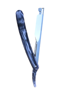 Rasoir droit professionnel de barbier en acier inoxydable avec manche en acier - Product Image 3