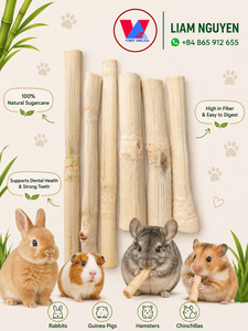 Palitos de Caña de Azúcar Seca para Conejos, Hámsters, Cobayas, Chinchillas, Ardillas, Aves y Mascotas Pequeñas |   OEM |   Suministro al por Mayor - Product Image 3