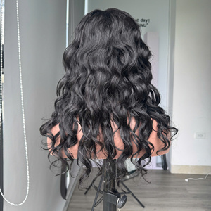 วิกผมมนุษย์เวียดนามหนาแน่น180% ธรรมชาติเป็นลอนโปร่งใสด้านหน้าวิกผมสำหรับผู้หญิงสามารถปรับแต่งสีความยาวได้ - Product Image 5