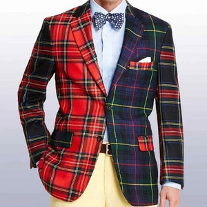 Modern Tartan Fashion Jacket Tartan Coat Check Jacket Highland <b>Wedding</b> Jacket <b>Top</b> Sell - Product Image 1