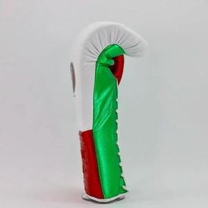 Gants d'entraînement professionnels No Boxing No Life, en cuir véritable 100%, qualité supérieure, lacets, logo et design personnalisés. - Product Image 6