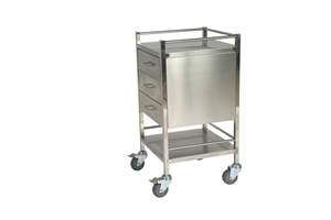 MediServe Stainless Steel 304/316/800 Surgical Supply <b>Trolley</b> with Customizable Sizes and Logo for Clinics - Product Image 4