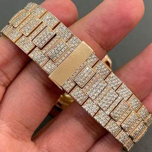 Montre de haute qualité en moissanite DEF de laboratoire, style hip-hop, avec diamants incolores et mécanisme automatique ou manuel - Product Image 6