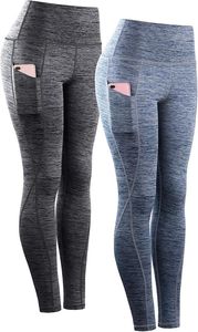 High Waist Women Leggings Full Length Solid Color Stretch Breathable Quick Dry <b>Tummy</b> <b>Control</b> Sporty Yoga Pants Keep Warm Pockets - Product Image 4