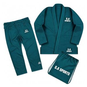 Deep Teal Blue Heavyweight Pearl <b>Weave</b> Professional BJJ Suit High Durability Grappling Uniform Bulk BJJ Gis - Product Image 1
