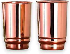 Verre à eau en cuivre pur avec base à pieds, pour la restauration, la table, les hôtels, les bars et la cuisine - Product Image 5