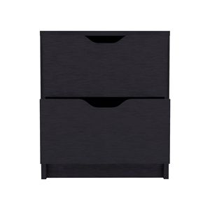 Comodino Houma a due cassetti di Depot E Shop, colore nero - Product Image 4