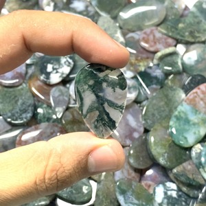 High Quality AAAAA IGI Certified Rida Creations Natural <b>Green</b> <b>Moss</b> Agate Cabochon Loose Gemstone 100% Clean - Product Image 4