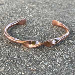 Modern Twisted <b>Copper</b> Classic Cuff Bracelet Minimalist Open <b>Bangle</b> Handmade Elegant Fashion Jewelry Comfortable Fit Women's - Product Image 2