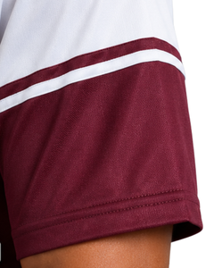 Maroon <b>White</b> Men Performance V Neck T Shirt Short Sleeve Sports Jersey Quick Dry Breathable Custom Athletic Gym Training <b>Tee</b> Top - Product Image 6