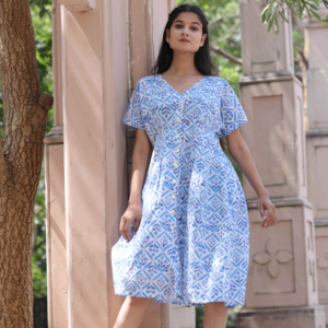 Robe indienne élégante en coton faite à la main, robe de soirée à la mode pour femme, tenue d'été pour mariée, cadeau personnalisé, robe en solde - Product Image 5