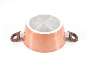 Casserole en fonte émaillée rouge style Golfe avec couvercle assorti, magnifiquement conçue par KRAFT WORLD - Product Image 2