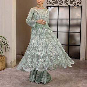 Vestido de Novia Moderno de Verano para Mujer, Diseño Único Hecho a Mano, Patrón de Cristal, Largo hasta el Suelo, Encaje, Venta Caliente - Product Image 4