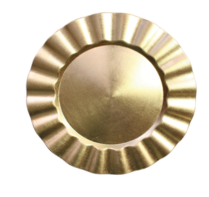 Prime Quality Metal Aluminium Charger <b>Plates</b> Hammered Design <b>Decorative</b> brass Charger <b>Plates</b> for Wedding and Party Usage - Product Image 2