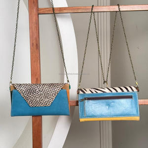 Nueva venta al por mayor de tres pliegues con cierre a presión monedero largo para mujer organizador de tarjetas múltiples reciclar cuero colores caramelo bolso de mano para mujer - Product Image 5