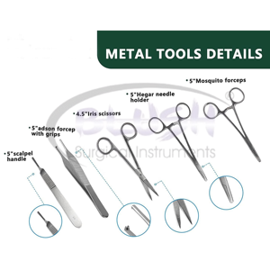 Factory Direct Top Quality Complete <b>Suture</b> Training <b>Kit</b> Medical Students Training Silicone <b>Suture</b> Practice <b>Kit</b> By Blush Surgical - Product Image 6