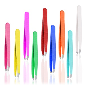 Pinzas para depilar cejas artesanales, coloridas y de la mejor calidad, diseñadas para un aseo preciso de las cejas y uso cosmético. - Product Image 1