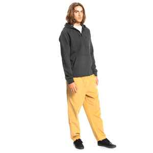 Sudadera con capucha y media cremallera para hombre, gris oscuro, corte regular, algodón French Terry, informal, con bolsillo frontal, para otoño - Product Image 2