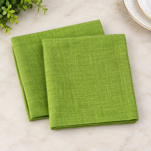 Servilleta de Mesa Cuadrada de Algodón Puro Verde, Moderna, Hecha a Mano, Reutilizable, Suave, Estampada, Decoración para Comedor, Hogar, Restaurante, Boda - Product Image 1