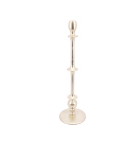 Porte-bougie artistique contemporain en or avec insert en verre transparent pour un style moderne sur table console - Product Image 1