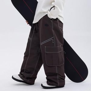 Pantalon de ski unisexe pour adultes, imperméable, chauffant, coupe-vent, écologique, à séchage rapide, en polaire isolante, 10000 mm Tex Polyester - Product Image 5