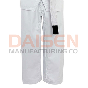 Uniforme de Karate Blanco Unisex para Adultos, 100% Algodón, Ropa de Artes Marciales Resistente, Corte Regular, Logotipo Frontal - Product Image 3