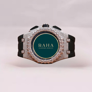 Montre de luxe unisexe entièrement sertie de diamants Moissanite VVS personnalisés, en acier inoxydable, mécanique automatique, verre 3BAR, 41 mm, analogique, avec fermoir papillon - Product Image 1