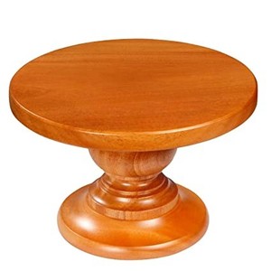 Présentoir à gâteaux rustique en bois à 3 niveaux, style farmhouse, plateau de service rond à étages pour desserts, idéal pour mariages et anniversaires - Product Image 2