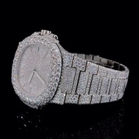 Reloj de Pulsera de Lujo para Hombre con Cuarzo, Diamantes, Correa de Acero Inoxidable, Esfera Cuadrada, Bisel Brillante, LUXESHINE, Aleación Moderna