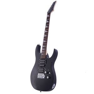 Chitarra Elettrica per Principianti 170 con Pickup HSH, Verniciatura Nera, Borsa in Acciaio, Tracolla, Paddle, Cavo, Chiave per Truss-Rod, Strumento per Viaggi - Product Image 5