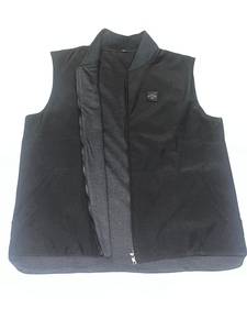 Gilet de travail pour homme en softshell noir personnalisé, entièrement zippé, multi-poches, coupe-vent sans manches, style décontracté chic - Product Image 5
