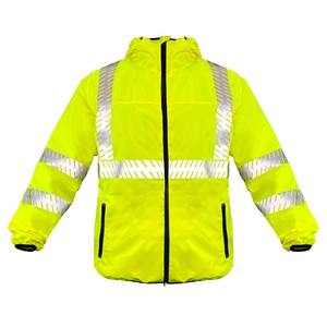 Chaqueta de Seguridad Fluorescente Verde de Alta Visibilidad, Transpirable y Antiestática, con Logotipo Personalizado, Servicio OEM, para Seguridad en la Construcción - Product Image 1