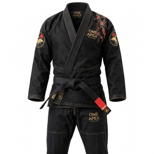 Kimono de Jiu-Jitsu noir pour homme, uniforme d'arts martiaux, ensemble de combinaison d'entraînement et de compétition brodé BJJ - Product Image 4