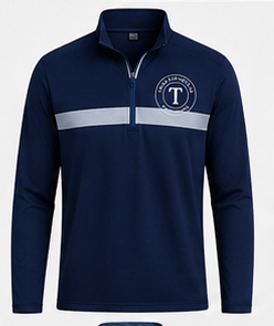 Men's <b>White</b> Quarter Zip Pullover Regular Fit Knitted Polyester Breathable Spring Stand Collar <b>Long</b> <b>Sleeve</b> <b>Top</b> - Product Image 5