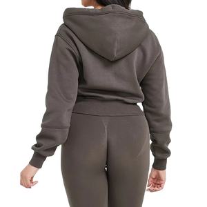 Sudadera Corta con Capucha y Cremallera, con Cordón Ajustable, para Mujer, con Logotipo Estampado, Modelo 2026 - Product Image 6