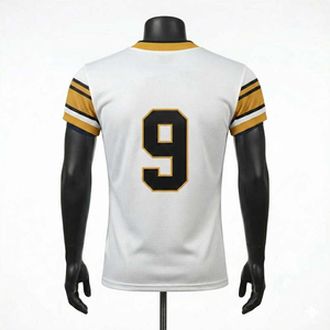 Camiseta de fútbol con estampado sublimado, transpirable, de malla, para adultos, manga corta, cuello en V, ropa deportiva de fútbol, estampado sublimado. - Product Image 2