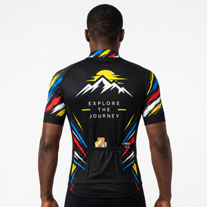 Nuevo Diseño de Jersey de Ciclismo con Estampado Personalizado, Camiseta de Ciclismo de Montaña Ecológica, Ropa de Ciclismo Profesional de Manga Corta - Product Image 4