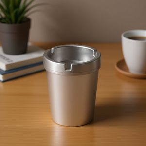 Posacenere in plastica rotondo da tavolo dal design minimalista per uso domestico - Product Image 3