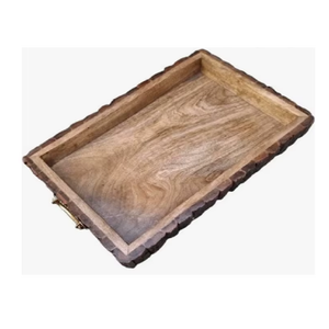 Plateau de service décoratif artisanal uni pour la maison, la table à manger, le comptoir à café, l'entrée, organisateur, présentoir, solution de rangement - Product Image 2