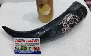 Corne à boire de luxe de qualité supérieure avec support, style Viking, en corne de bœuf, technique de polissage, sans danger pour les aliments, à prix abordable - Product Image 4