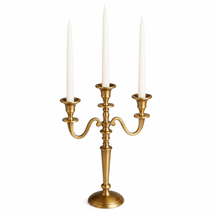 Candélabre vintage en métal blanc à 5 bras, porte-bougie en fer, style shabby chic, centre de table pour mariage et décoration intérieure, en solde - Product Image 5