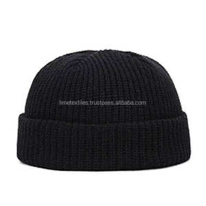 Bonnets d'hiver unisexes en laine 100% de qualité supérieure avec design de couleur personnalisé, tricotés, personnalisation possible - Product Image 2