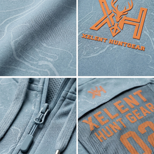 HUNT GEAR – Nouveau T-shirt de pêche personnalisé UPF 50+ respirant, antibactérien, séchage rapide, en poly-spandex, coupe oversize, à manches longues, avec capuche, protection solaire - Product Image 5
