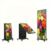 Pantalla LED Plegable X-color, Gabinete de Aluminio Fundido, Exhibición Publicitaria Portátil, Kiosco Digital de Pie