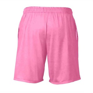 Shorts en tricot pour homme, couleur jaune unie, taille élastique, respirant, style décontracté, longueur mi-longue, 100% polyester - Product Image 3