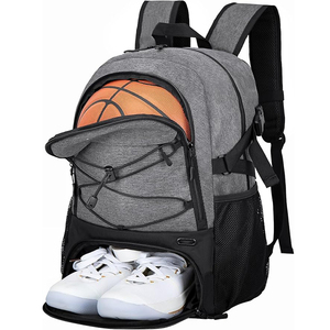 Sac à dos de sport unisexe avec poche pour ballon de basket, porte-bouteille, bretelles en polyester, fermeture éclair, pour activités de plein air - Product Image 3