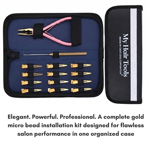 Kit de pinces professionnelles pour extensions capillaires à nano-anneaux, pince à sertir les perles à 2 trous, outil à micro-anneaux, pinces de coiffage - Product Image 3